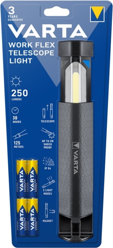 Varta 18646101421 - Torcia LED WORK FLEX LED/4xAA IP54