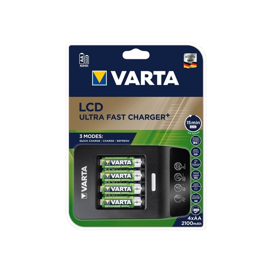 Varta 40084  - LCD Smart charger ULTRA FAST+  4xNiMH AA 2100 mAh 230V
