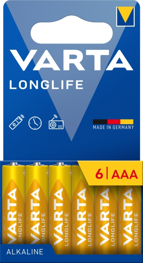 Varta 4103101746 - 6 pcs Piles alcalines LONGLIFE AAA 1,5V