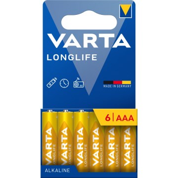 Varta 4103101746 - 6 Stk. Alkalibatterie LONGLIFE AAA 1,5V