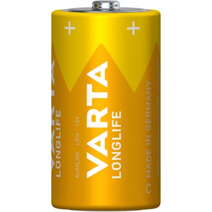 Varta 4114101422 - 2 Stk. Alkalibatterie LONGLIFE LR14/C 1,5V