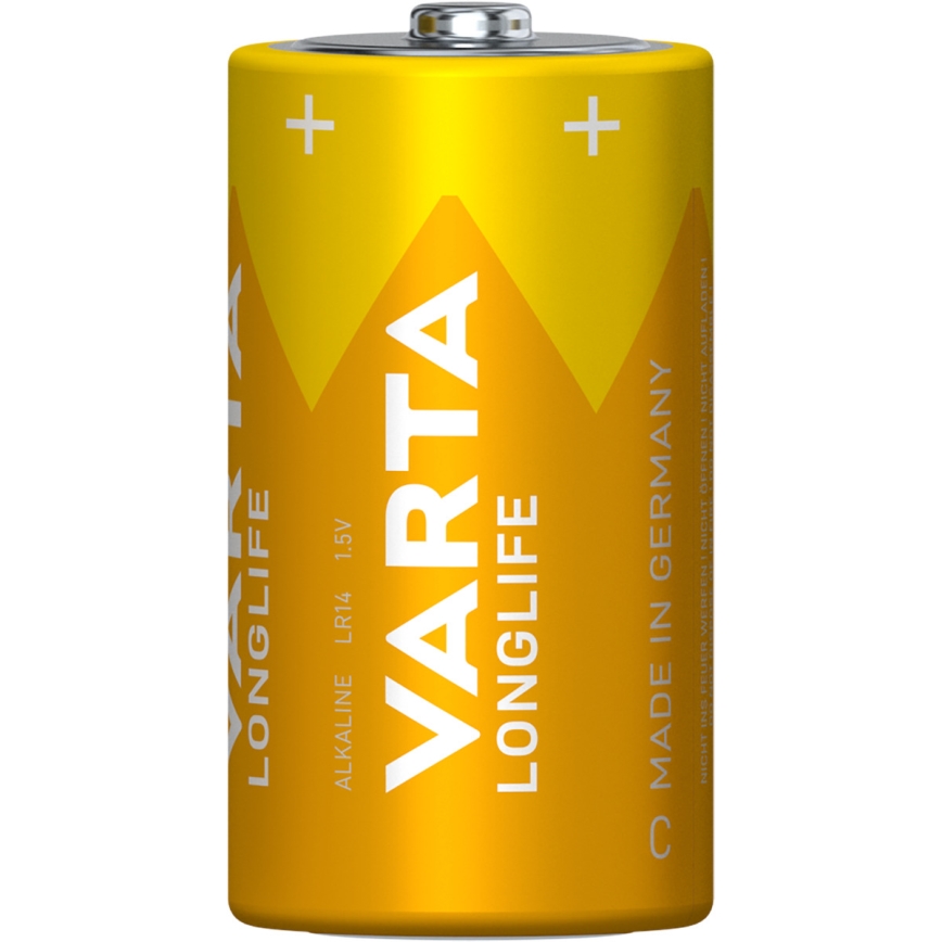 Varta 4114101422 - 2 Stk. Alkalibatterie LONGLIFE LR14/C 1,5V