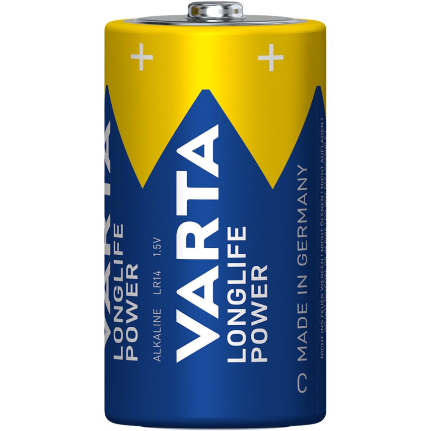 Varta 4914121422 - 2 pcs Piles alcalines LONGLIFE POWER LR14/C 1,5V