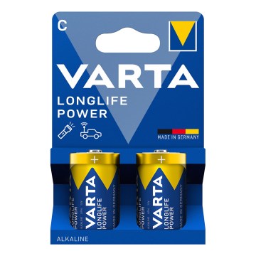 Varta 4914121422 - 2 Stk. Alkalibatterie LONGLIFE POWER LR14/C 1,5V
