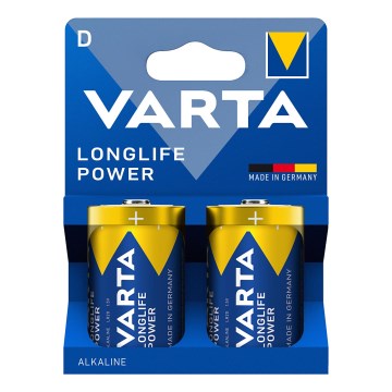 Varta 4920121422 - 2 Stk. Alkalibatterie LONGLIFE POWER LR20/D 1,5V