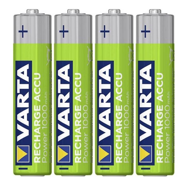 Varta 5703301404 - 4 pz Batteria ricaricabile RECHARGE  AAA 1,2V