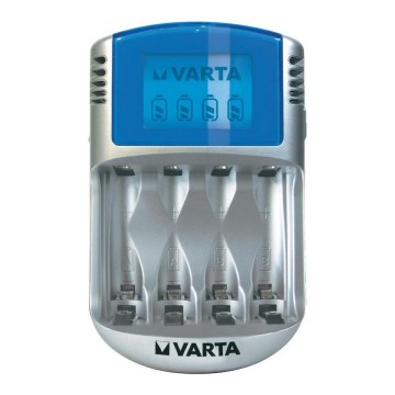 Varta 57070 - Caricabatterie LCD 4xAA/AAA 100-240V/12V/5V