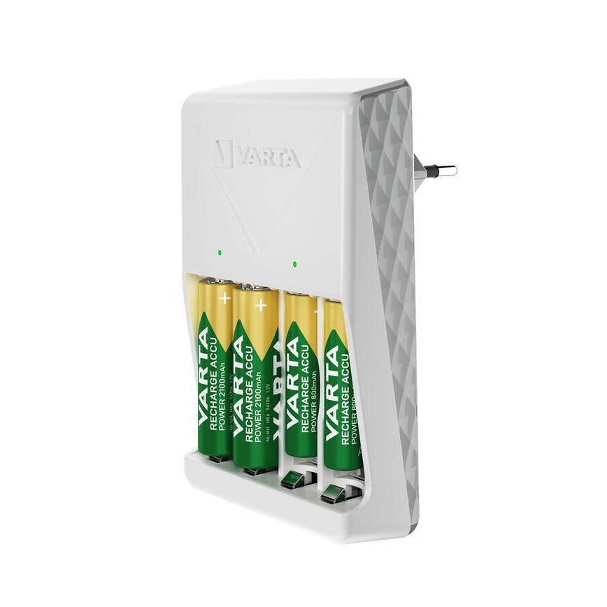 Varta 57657101451 - Chargeur de piles 4xAA/AAA 2100mAh 230V
