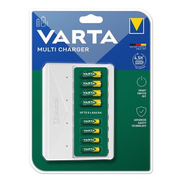 Varta 57659101401 - Akku-Ladegerät für 8 x AA/AAA-Akkus, 5 V