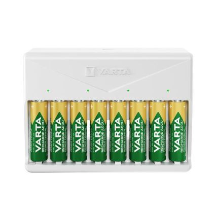 Varta 57659101401 - Chargeur pour 8 accumulateurs AA/AAA, 5 V