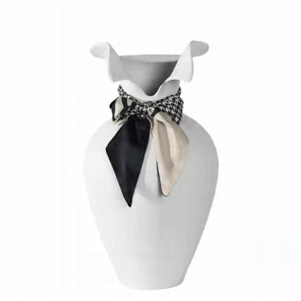 Vase en céramique 41,5x23 cm blanc