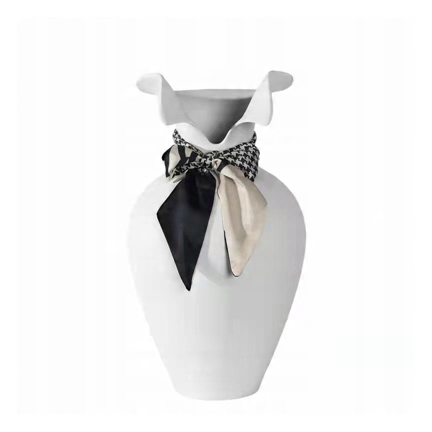 Vase en céramique 41,5x23 cm blanc