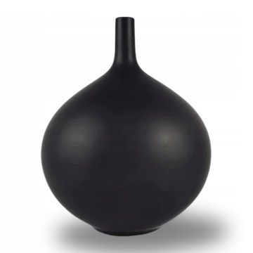 Vase en céramique noir mat de 24 cm