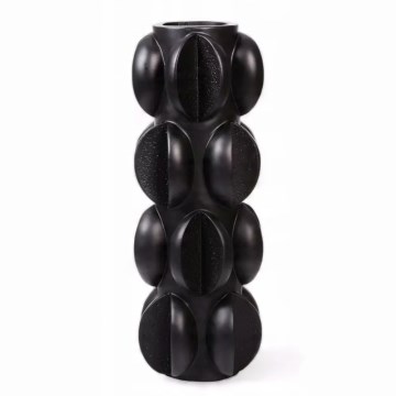 Vaso 37x15 cm resina/nero opaco