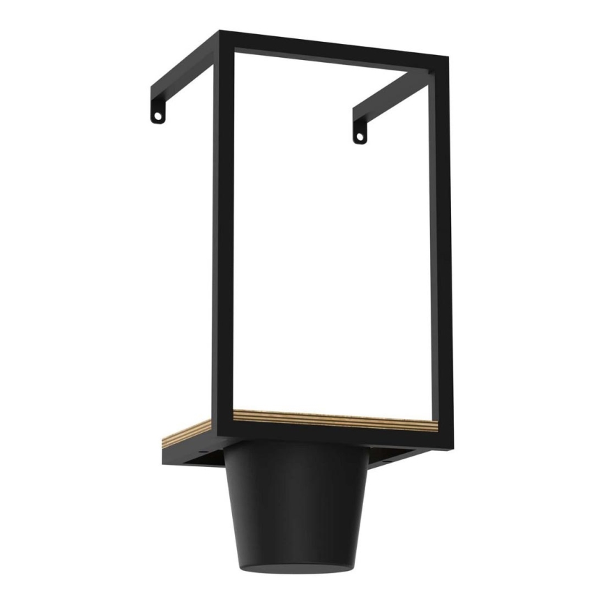 Vaso da fiori da parete 38x18 cm nero