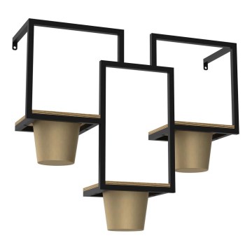 Vaso da fiori da parete 46x53 cm oro