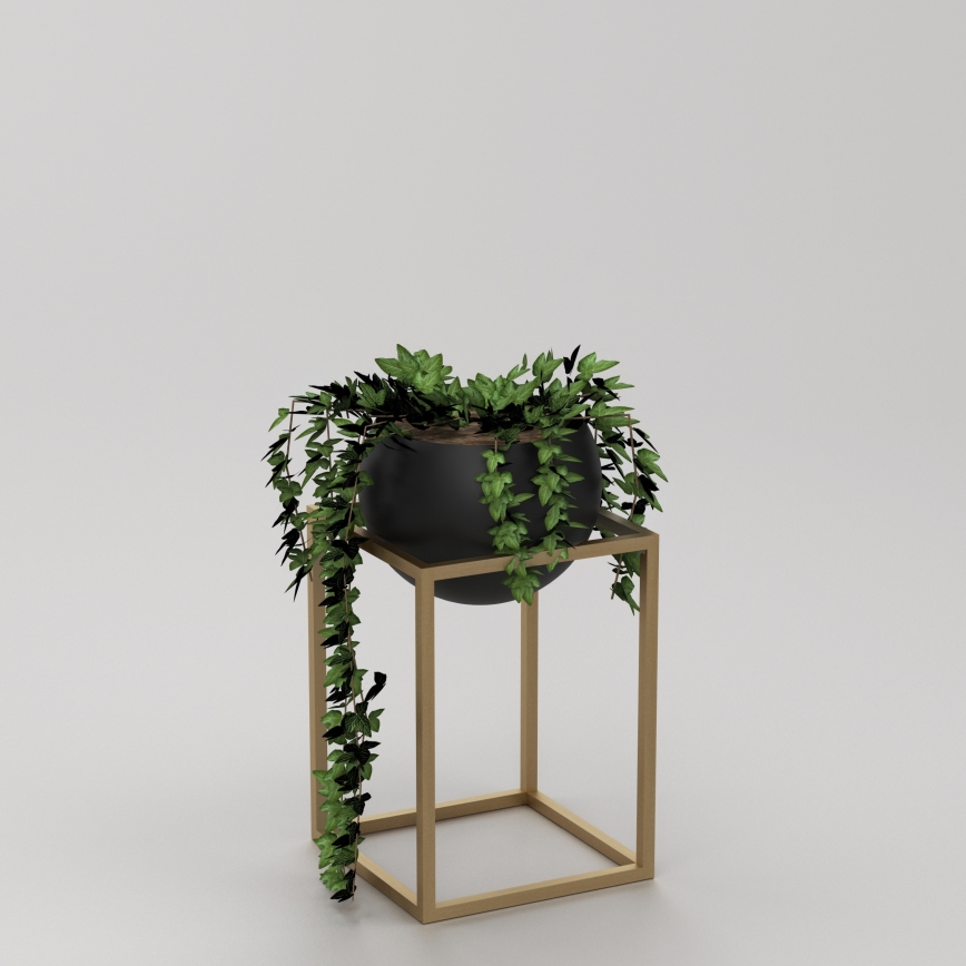 Vaso da fiori in metallo 51,3x29 cm oro