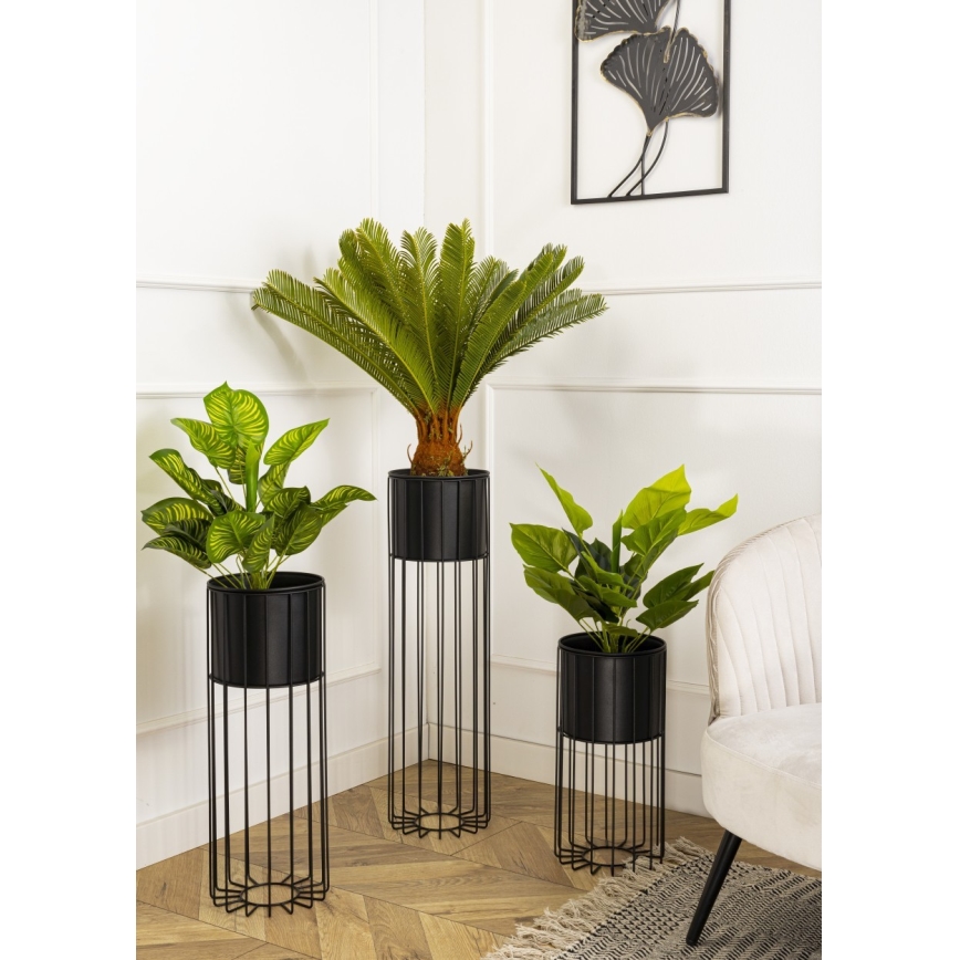 Vaso da fiori in metallo LOFT 42x20 cm nero