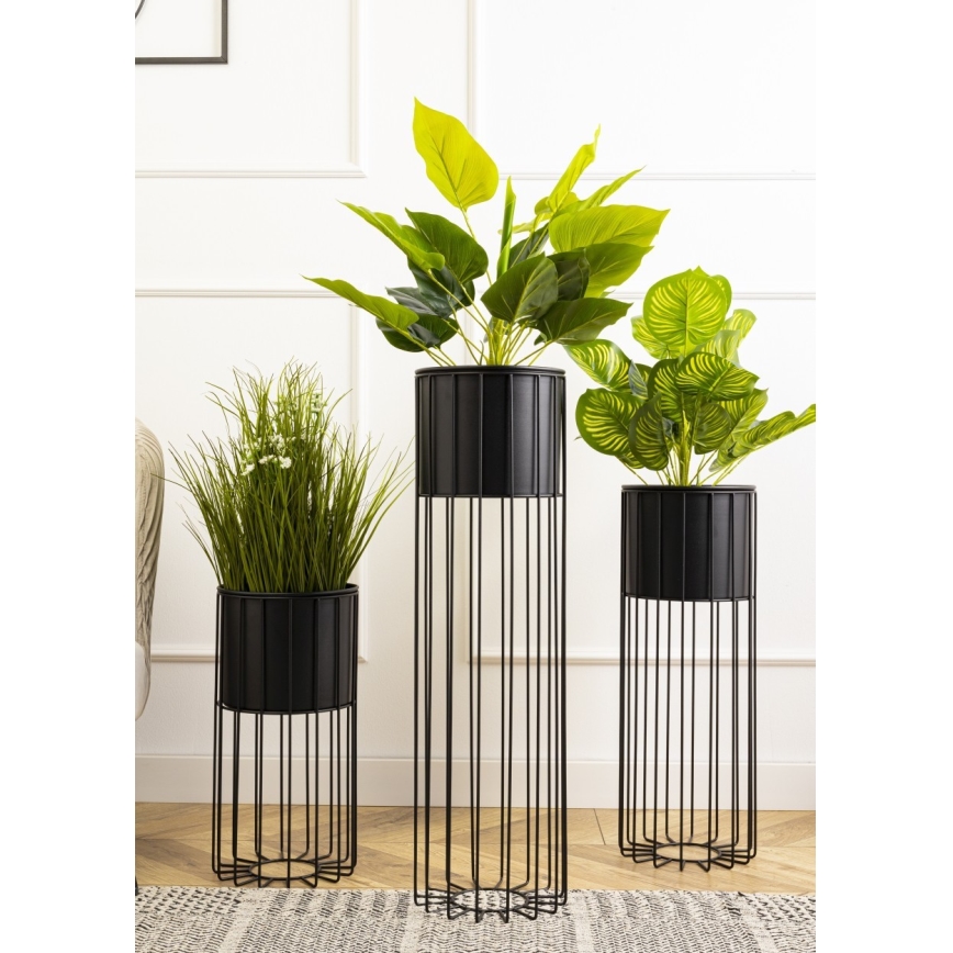 Vaso da fiori in metallo LOFT 42x20 cm nero