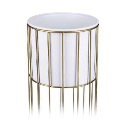 Vaso da fiori in metallo LOFT 42x20 cm oro/bianco