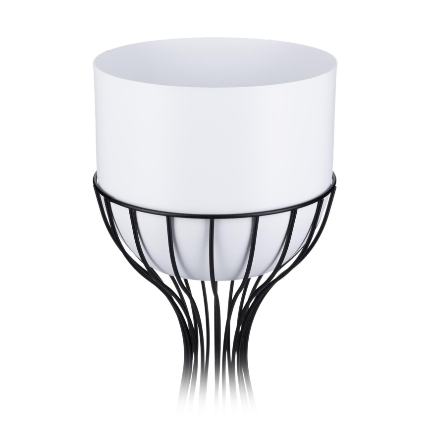 Vaso da fiori in metallo LOFT 46x20 cm nero/bianco