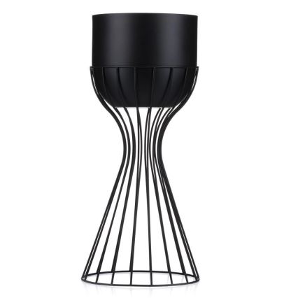 Vaso da fiori in metallo LOFT 46x20 cm nero
