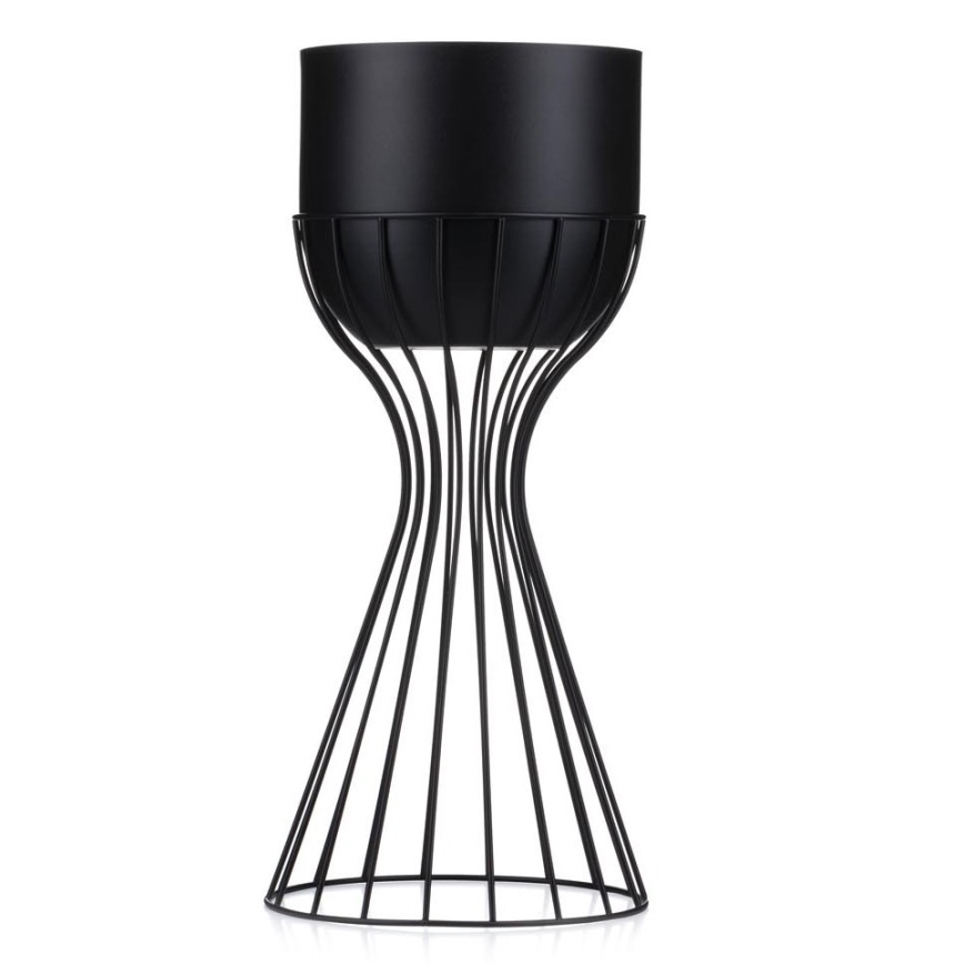 Vaso da fiori in metallo LOFT 46x20 cm nero