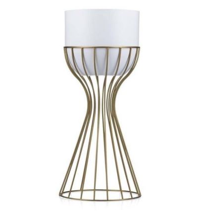 Vaso da fiori in metallo LOFT 46x20 cm oro/bianco