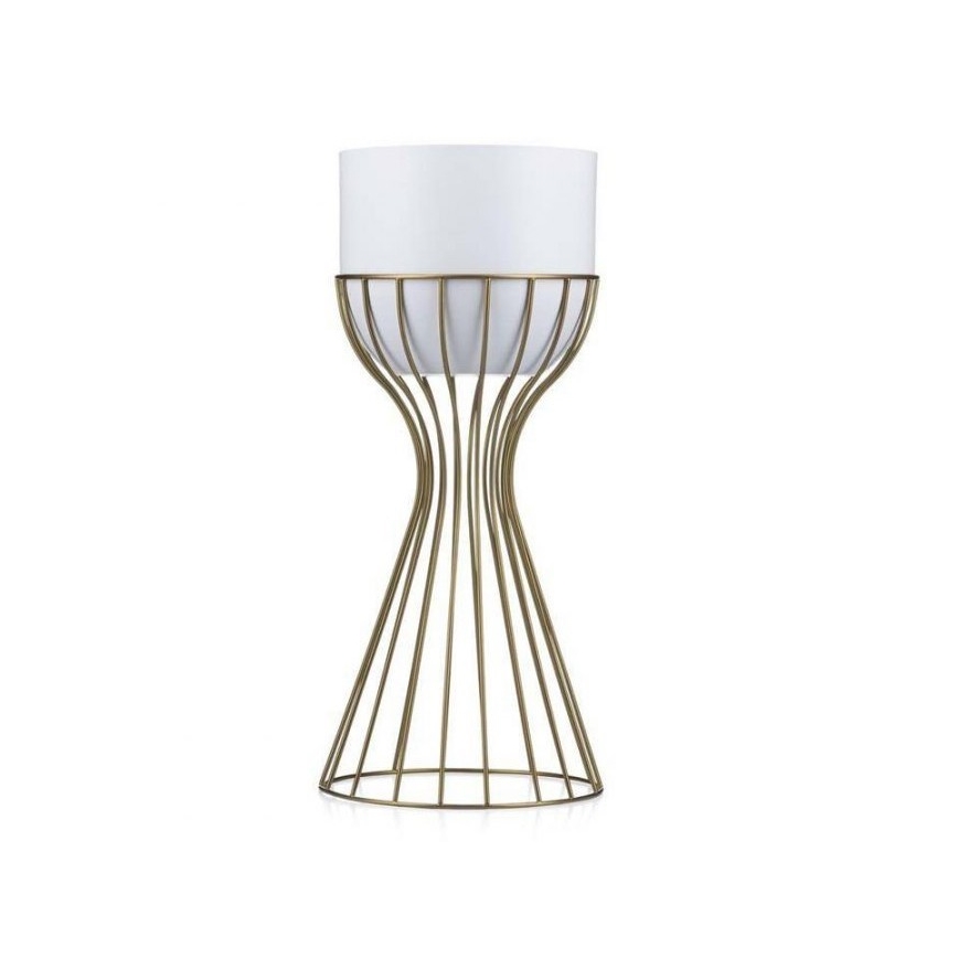Vaso da fiori in metallo LOFT 46x20 cm oro/bianco