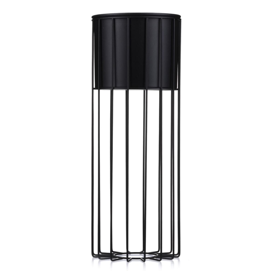 Vaso da fiori in metallo LOFT 55x20 cm nero
