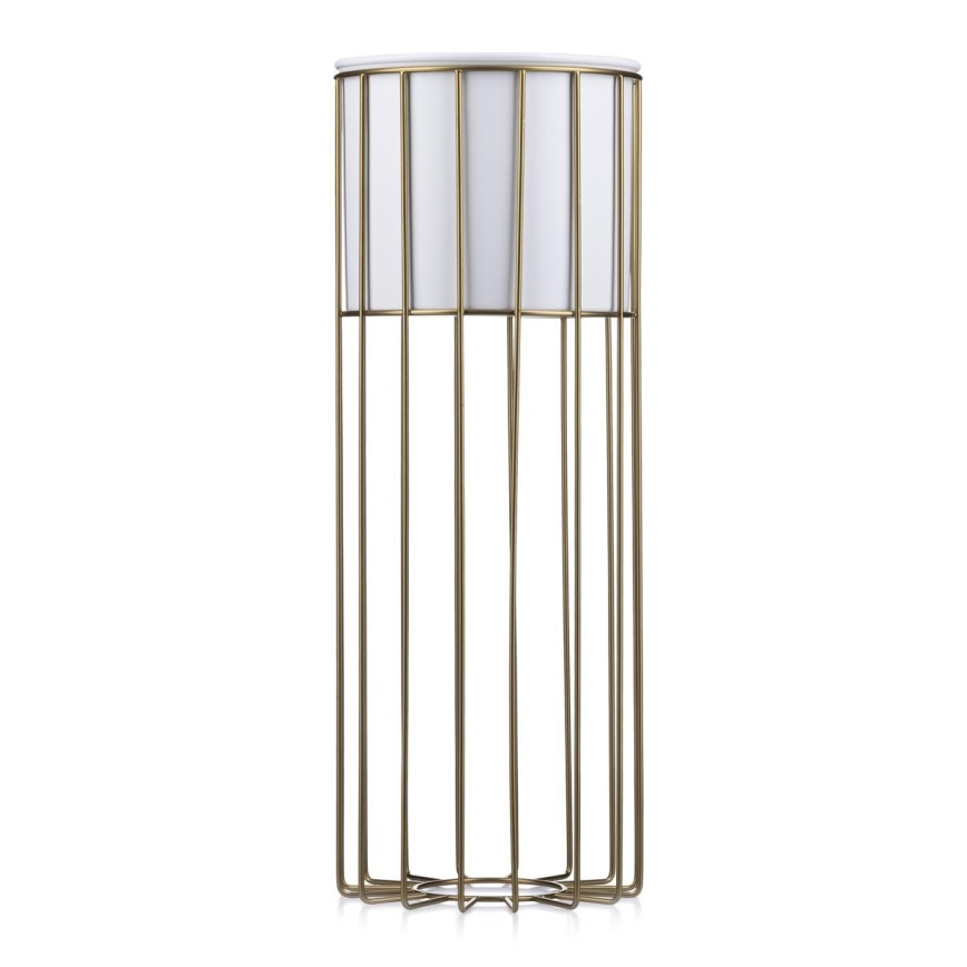 Vaso da fiori in metallo LOFT 55x20 cm oro/bianco