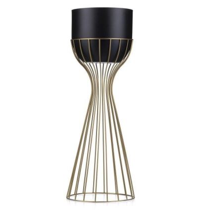 Vaso da fiori in metallo LOFT 56x20 cm oro/nero