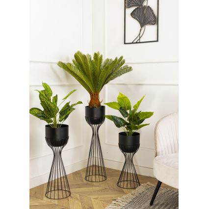 Vaso da fiori in metallo LOFT 68x20 cm nero