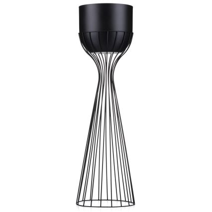 Vaso da fiori in metallo LOFT 68x20 cm nero