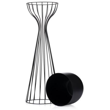 Vaso da fiori in metallo LOFT 68x20 cm nero