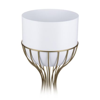 Vaso da fiori in metallo LOFT 68x20 cm oro/bianco
