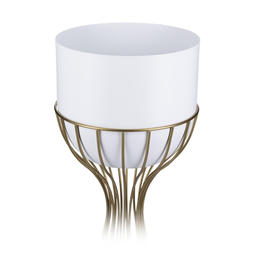 Vaso da fiori in metallo LOFT 68x20 cm oro/bianco