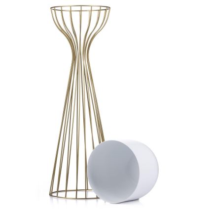 Vaso da fiori in metallo LOFT 68x20 cm oro/bianco