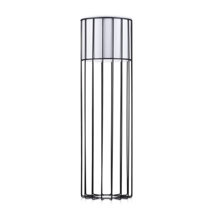 Vaso da fiori in metallo LOFT 70x20 cm nero/bianco