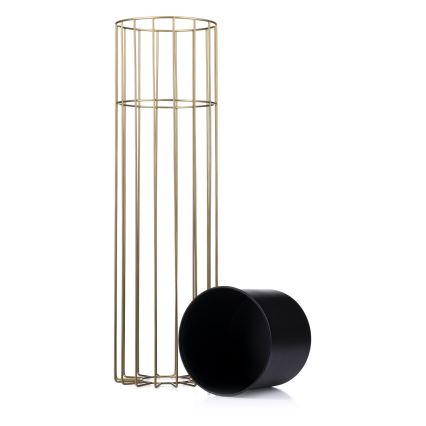 Vaso da fiori in metallo LOFT 70x20 cm oro/nero