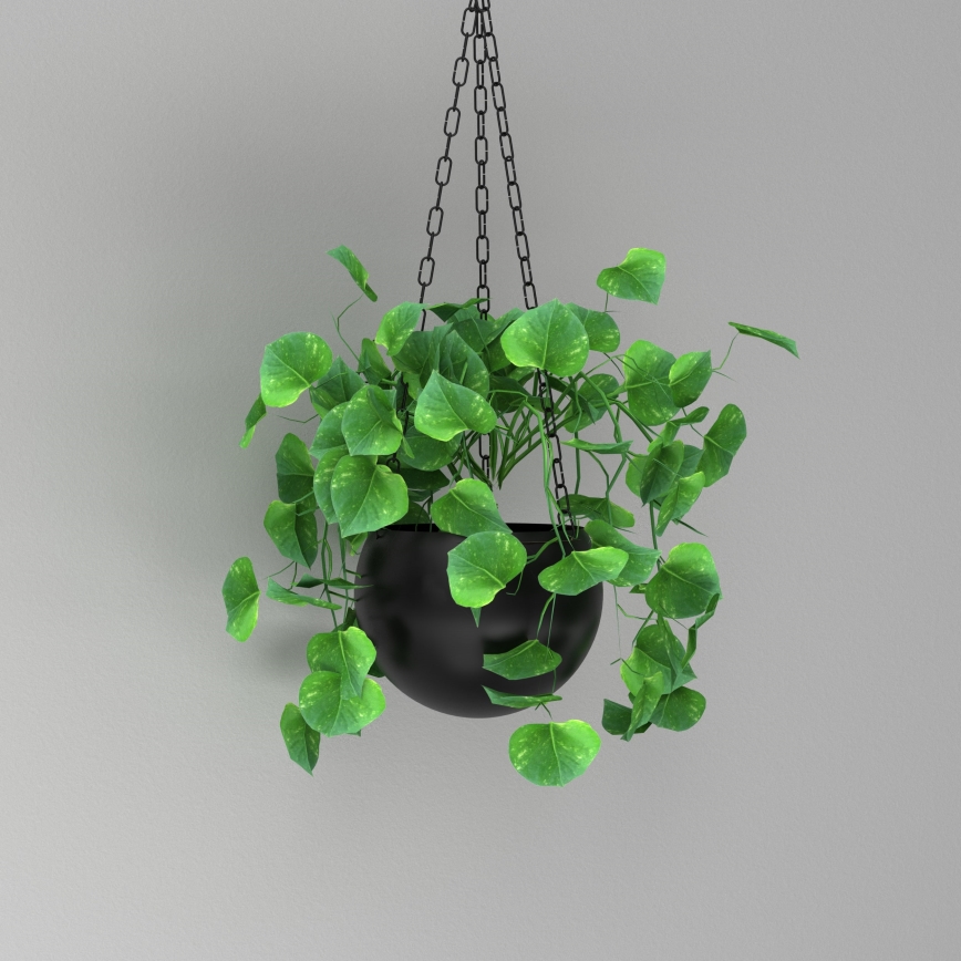Vaso da fiori sospeso 155x27 cm nero