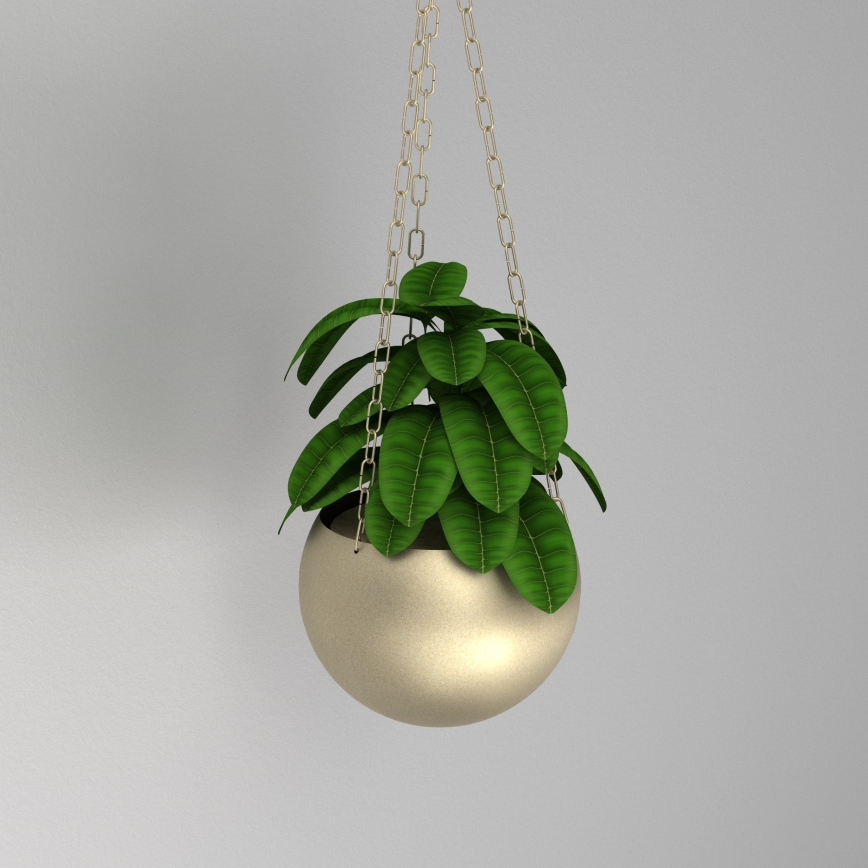 Vaso da fiori sospeso 155x27 cm oro
