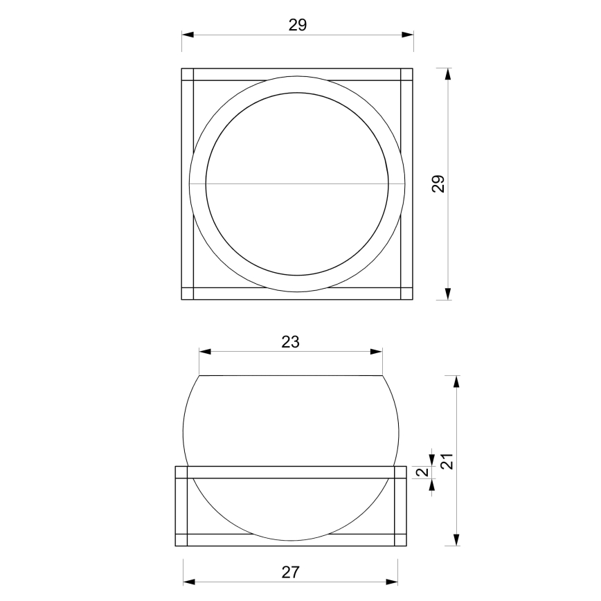 Vaso da parete 27x29 cm oro