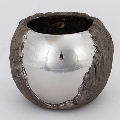 Vaso di fiori diametro 18,5 cm argento/marrone