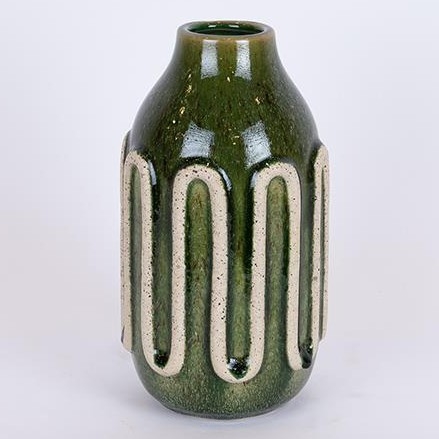 Vaso in ceramica 24x13 cm verde