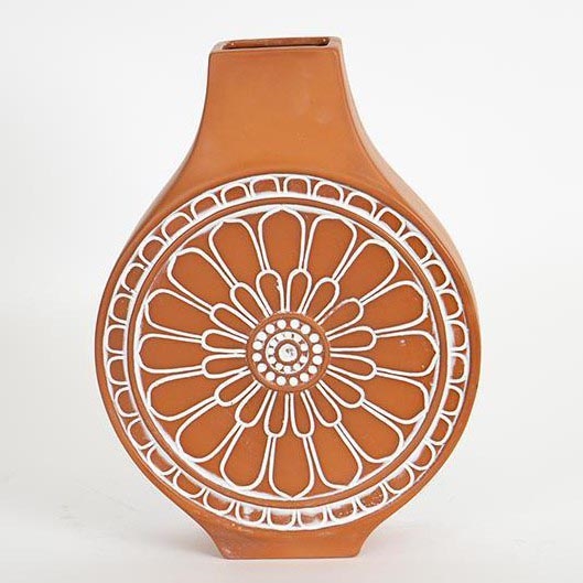 Vaso in ceramica 28,7x21,3x8,1 cm color mattone