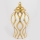 Vaso in ceramica 30,6x16,2 cm oro/bianco
