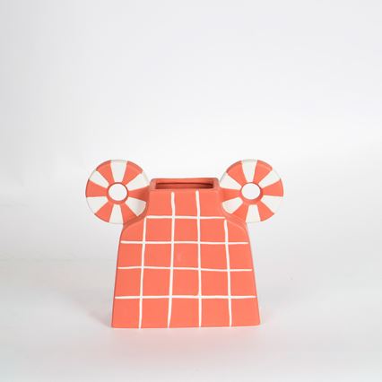 Vaso in ceramica 30,6x22,5 cm arancione