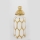 Vaso in ceramica 31x12,5 cm oro/bianco