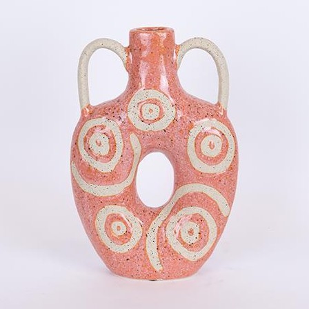Vaso in ceramica 31x20,5 cm rosa